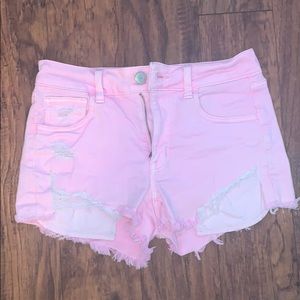 American Eagle Jean Shorts in pink